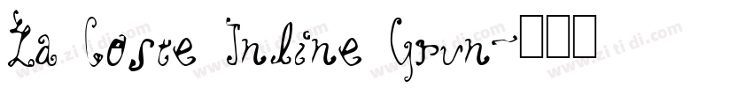 La Coste Inline Grun字体转换